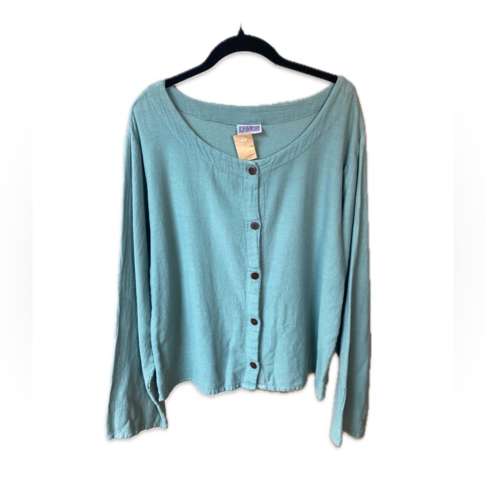 EUCALYPTUS 100% COTTON SHIRT Teal Size XL